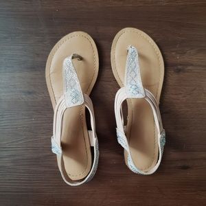 Iridescent/Taupe Sandles